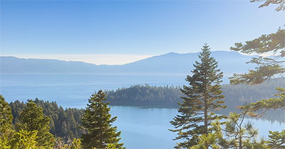 relaxing mountain view