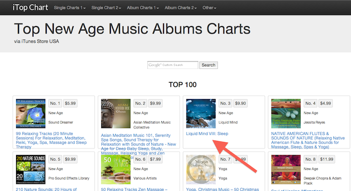 iTunes Top New Age Charts