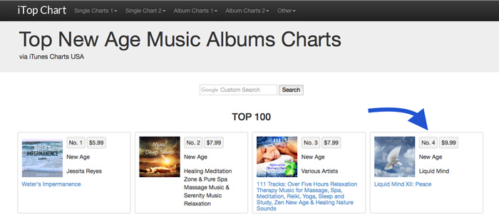 iTunes Top New Age Charts